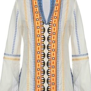 Tory Burch Ariana embroidered long sleeve shirt